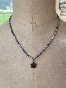 Sapphire and Bohemian Garnet Necklace