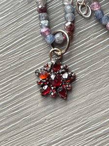 Sapphire and Bohemian Garnet Necklace