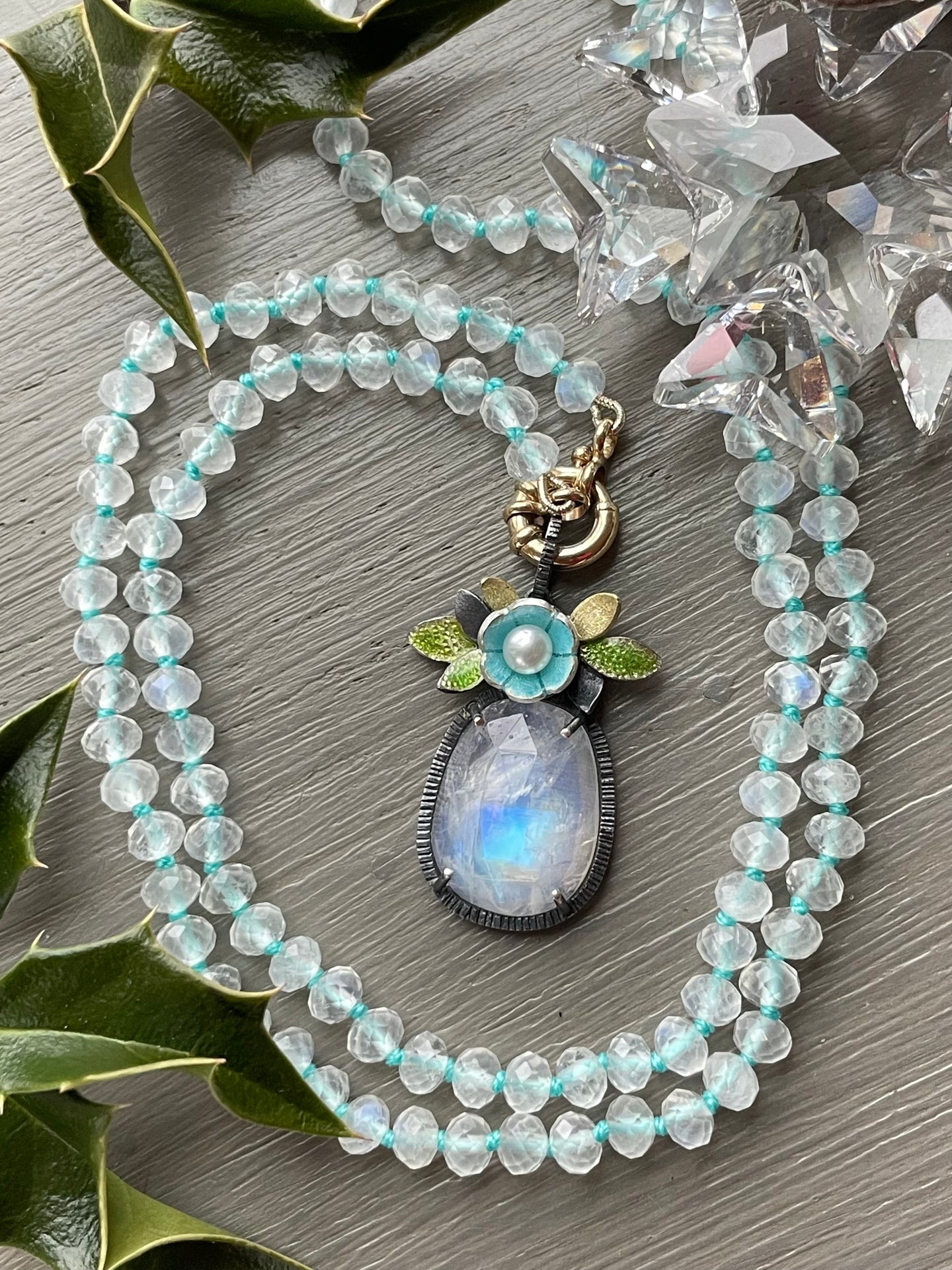 Rainbow Moonstone #1 Collaboration with Giselle Kolb Jewelry