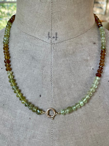 14k Grossular Garnet Necklace