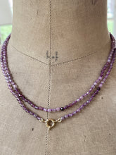 Load image into Gallery viewer, 14k Purple Spinel Long Necklace