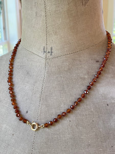 14k Hessonite Garnet Necklace