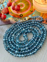 Load image into Gallery viewer, 14k London Blue Topaz Silk Necklace