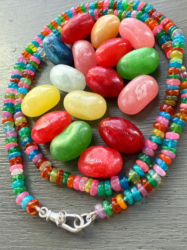 Rainbow Ethiopian Opal Candy Necklace