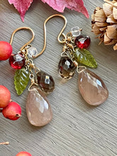 Load image into Gallery viewer, Chocolate Moonstone Cluster Earrings
