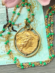 Antique French Marianne Goddess of Liberty Medal