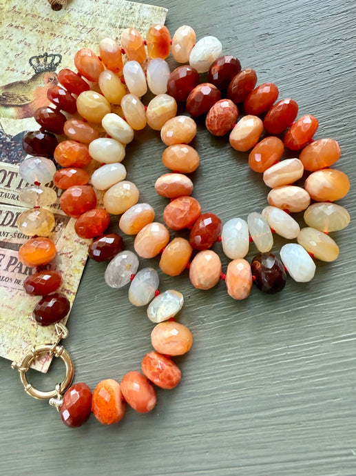 14k Fire Opal Necklace