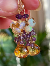 Load image into Gallery viewer, Citrine and Amethyst Earrings