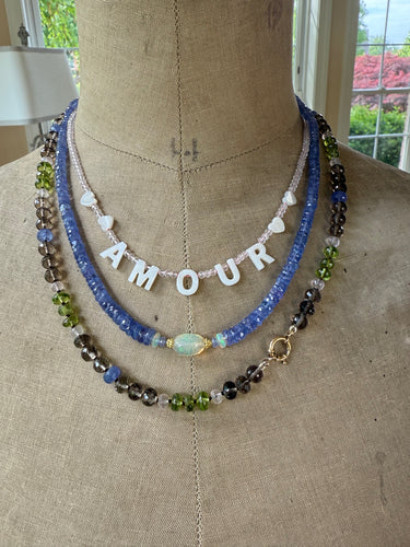 14k Tanzanite Heishi Necklace