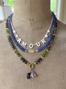 14k Tanzanite Heishi Necklace