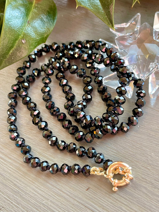 14k Black Spinel Essentials Necklace