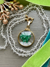 Load image into Gallery viewer, Gold Filled Emerald Shaker Locket -Modern Locket