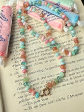 Charger l&#39;image dans la galerie, Multi Stone Salt Water Taffy Necklace with Charm Clasp