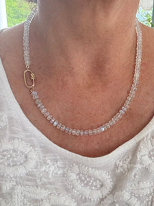 Rainbow Moonstone with Open Loops "Vanilla"