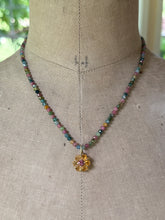 Load image into Gallery viewer, 14k Carved Citrine Tropical Flower