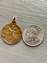 Cargar imagen en el visor de la galería, Antique French St. Christopher Medal