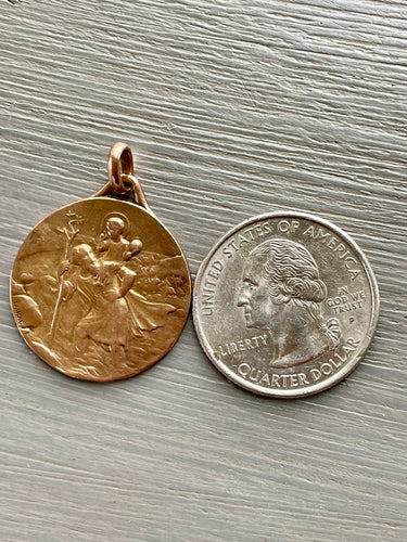 Antique French St. Christopher Medal