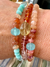 Load image into Gallery viewer, 14k Saltwater Taffy Bracelet &quot;Pink Lemonade&quot;