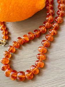 14k Mandarin Garnet Necklace