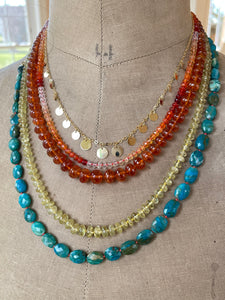 14k Grossular Garnet Necklace