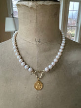 Load image into Gallery viewer, 14k Open Loop Freshwater Pearl Silk Necklace