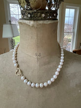 Load image into Gallery viewer, 14k Open Loop Freshwater Pearl Silk Necklace