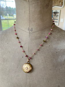 Vintage French Medal with Tourmaline