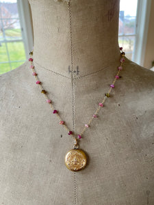 Vintage French Medal with Tourmaline