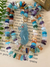 Carica l'immagine nel visualizzatore di Gallery, 14k Carved Aquamarine Seahorse Charm