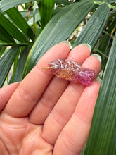 Carica l'immagine nel visualizzatore di Gallery, 14k Carved Bi Color Tourmaline Fish Charm LARGE #3