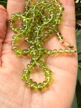Cargar imagen en el visor de la galería, 14k Afghani Peridot Hand Knotted Silk Necklace
