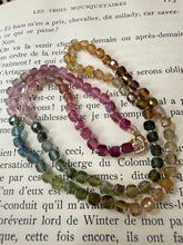 Load image into Gallery viewer, 14k Tourmaline Cube Necklace