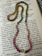 Load image into Gallery viewer, 14k Tourmaline Cube Necklace
