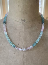 Load image into Gallery viewer, Aquamarine and Morganite Necklace  LAST STRAND! MADE TO ORDER
