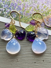 Load image into Gallery viewer, Chalcedony Briolette Earrings