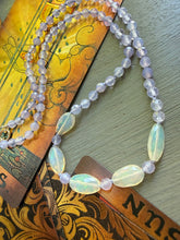 Load image into Gallery viewer, 14k Lavender Quartz and Ethiopian Opal Necklace