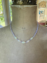 Load image into Gallery viewer, 14k Lavender Quartz and Ethiopian Opal Necklace