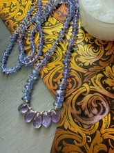 Cargar imagen en el visor de la galería, 14k Tanzanite and Amethyst Necklace