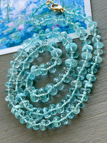 14k Aquamarine Necklace