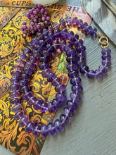 Charger l'image dans la galerie, 14k Amethyst Hand Knotted Necklace