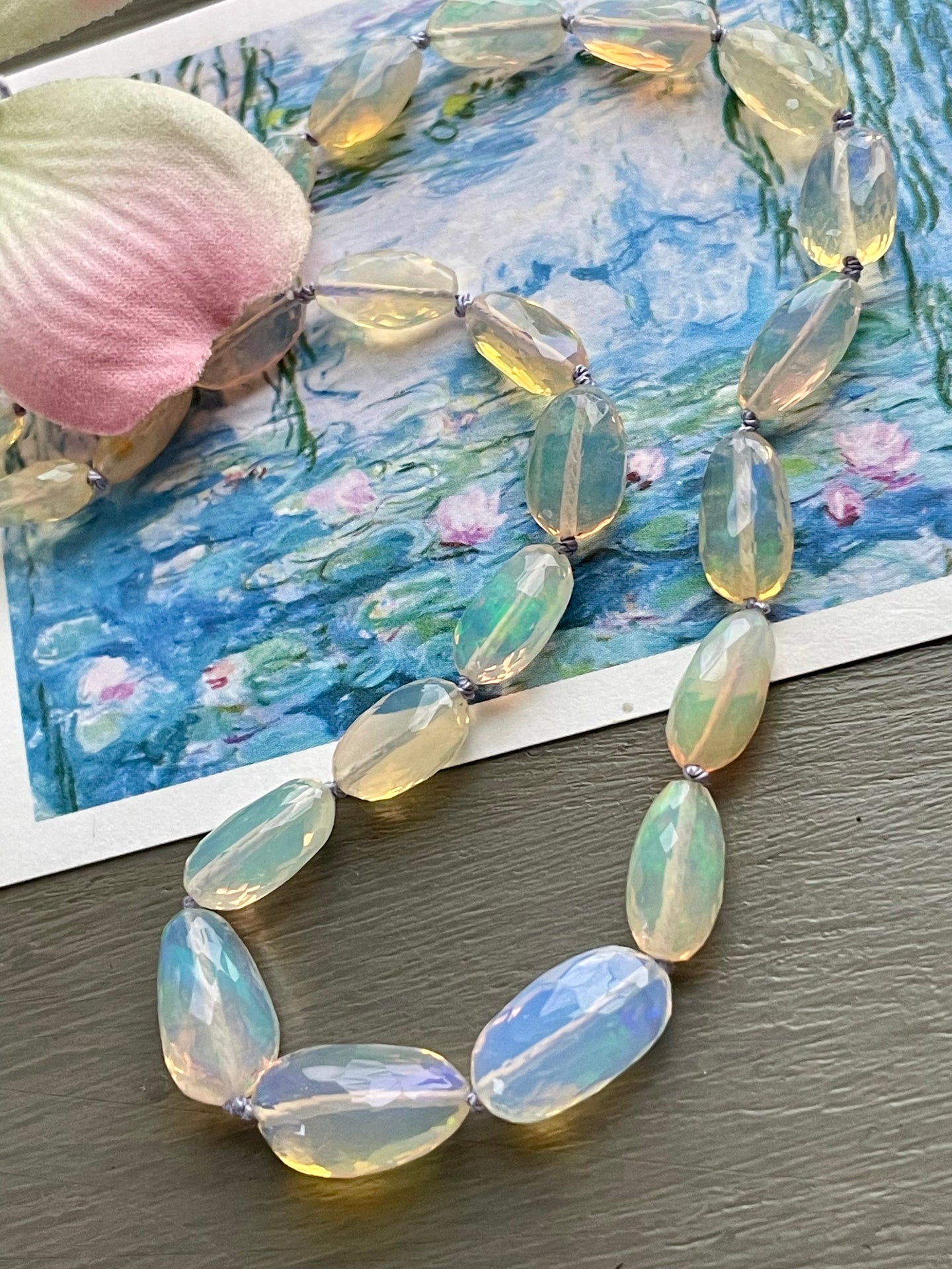 14k Ethiopian Opal Nugget Necklace