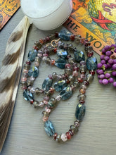 Charger l'image dans la galerie, 14k Moss Kyanite and Spinel Necklace