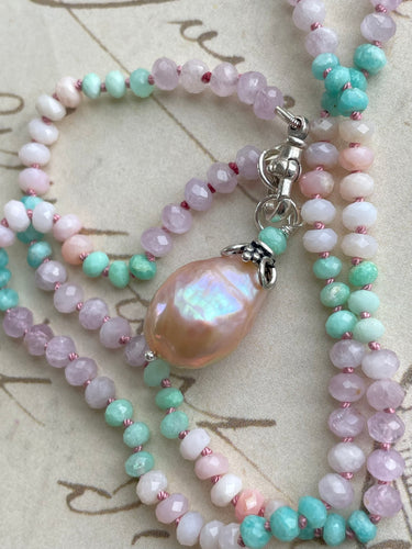 Baroque Pearl and Pastel Gemstones