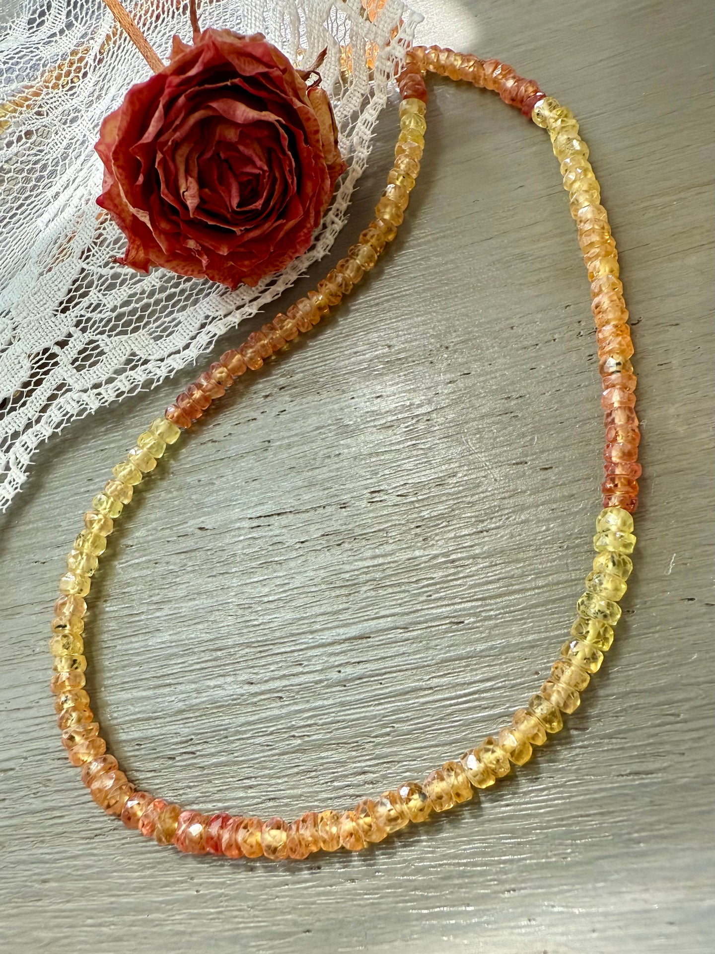 14k Slim Songea Sapphire Necklace MADE TO ORDER