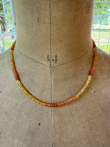 14k Slim Songea Sapphire Necklace MADE TO ORDER