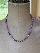 Charger l'image dans la galerie, 14k Phosphosiderite and Amethyst Necklace