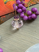 Load image into Gallery viewer, 14k Carved Pink Amethyst Pumpkin Charm MADE TO ORDER