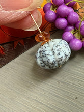 Charger l'image dans la galerie, 14k Carved Dendritic Opal Pumpkin Charm MADE TO ORDER