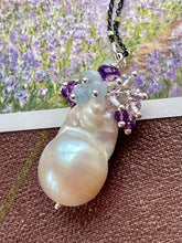 Load image into Gallery viewer, Baroque Pearl Cluster Pendant &quot;Giverny Garden 1&quot;