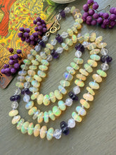 Load image into Gallery viewer, 14k Ethiopian Opal and Amethyst Necklace